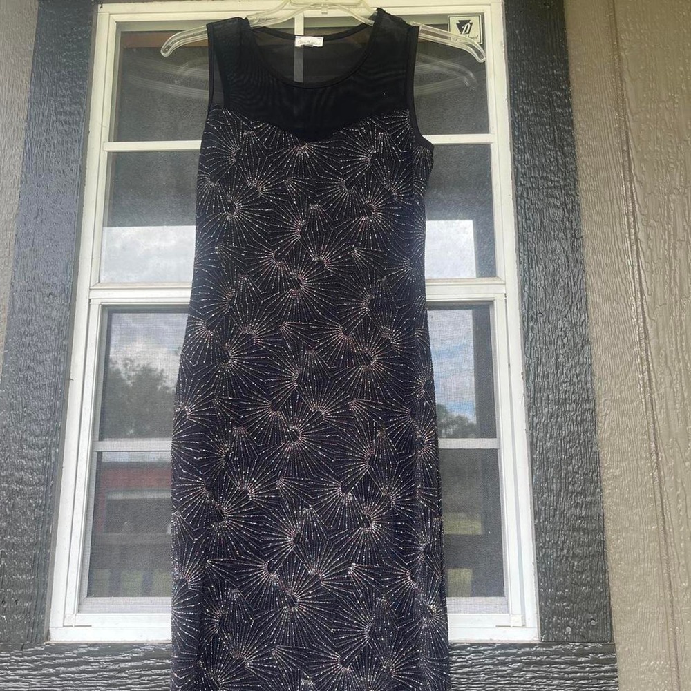 black maxi dress